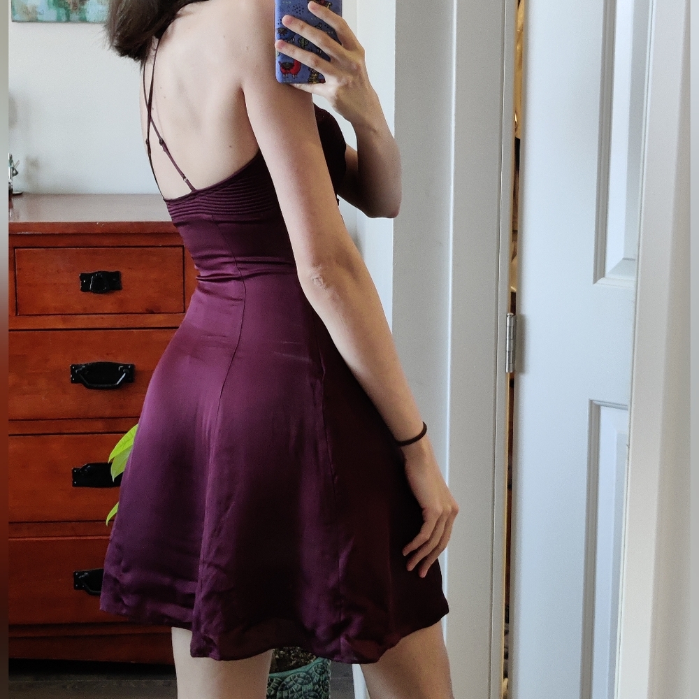 Aritzia Talula wine red Bustier Dress